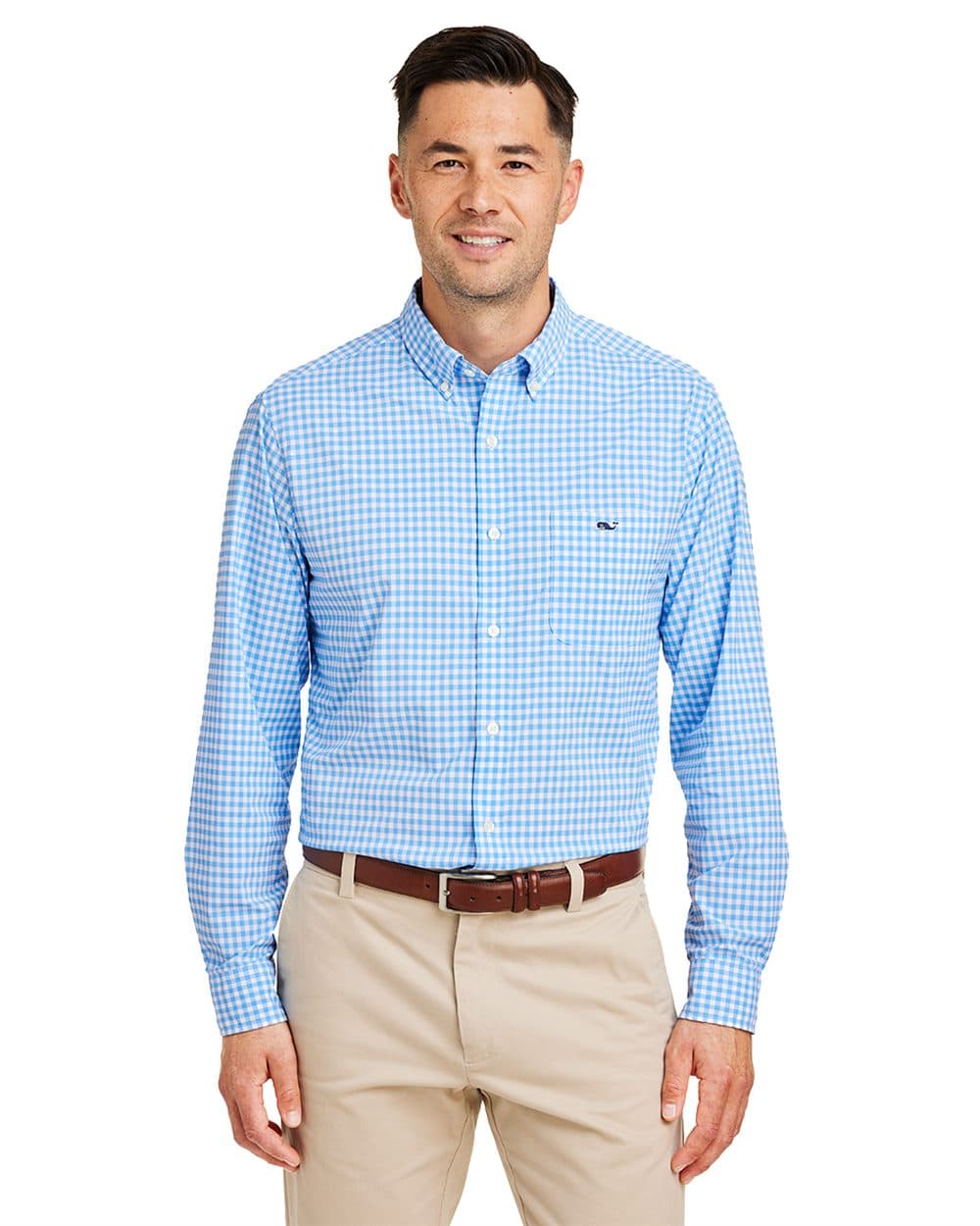 Image for Men's On-The-Go Nylon Gingham Shirt - W012060