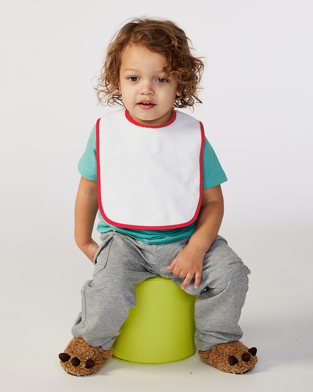 Image for Infant Contrast Trim Terry Bib - 1003