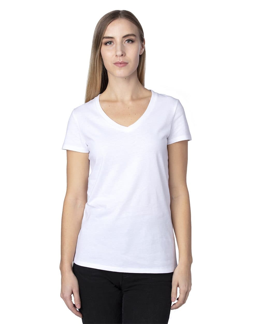 Image for Women's Ultimate CVC V-Neck T-Shirt - 200RV