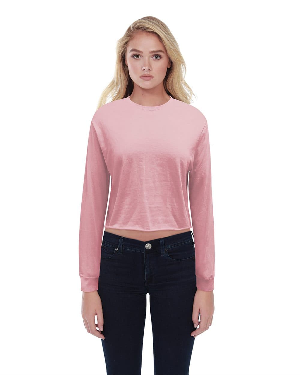 Image for Women's Long-Sleeve Crop Boyfriend T-Shirt - ST1170