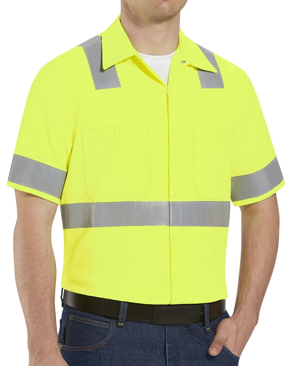 Image for High Visibility Safety Short Sleeve Work Shirt - SS24HV