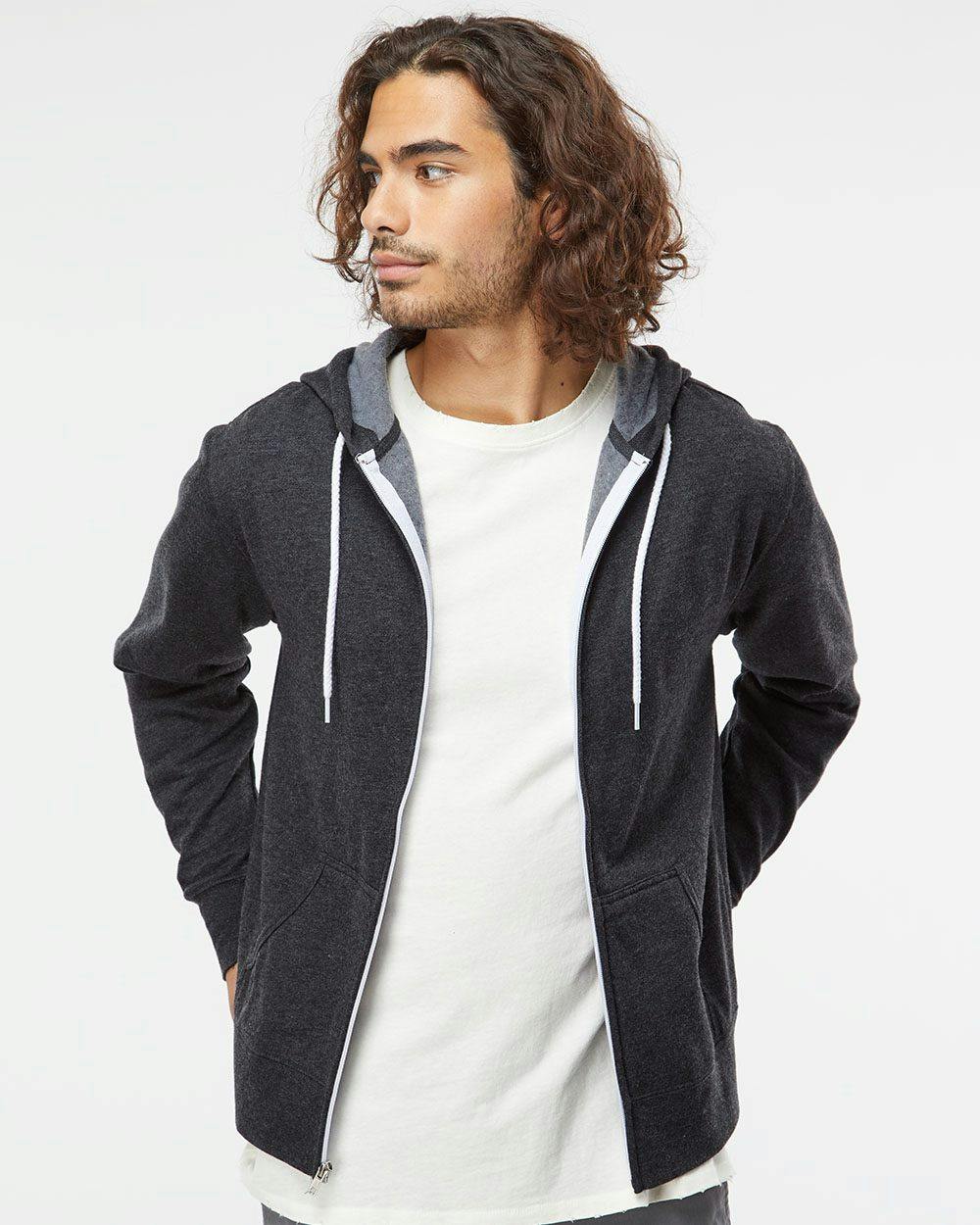 Image for Unisex Lightweight Full-Zip Hooded Sweatshirt - AFX90UNZ