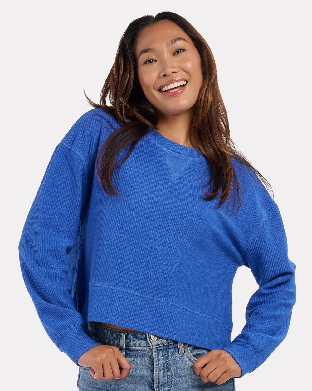 Image for Women's Cropped Boxy Long Sleeve T-Shirt - BW5102