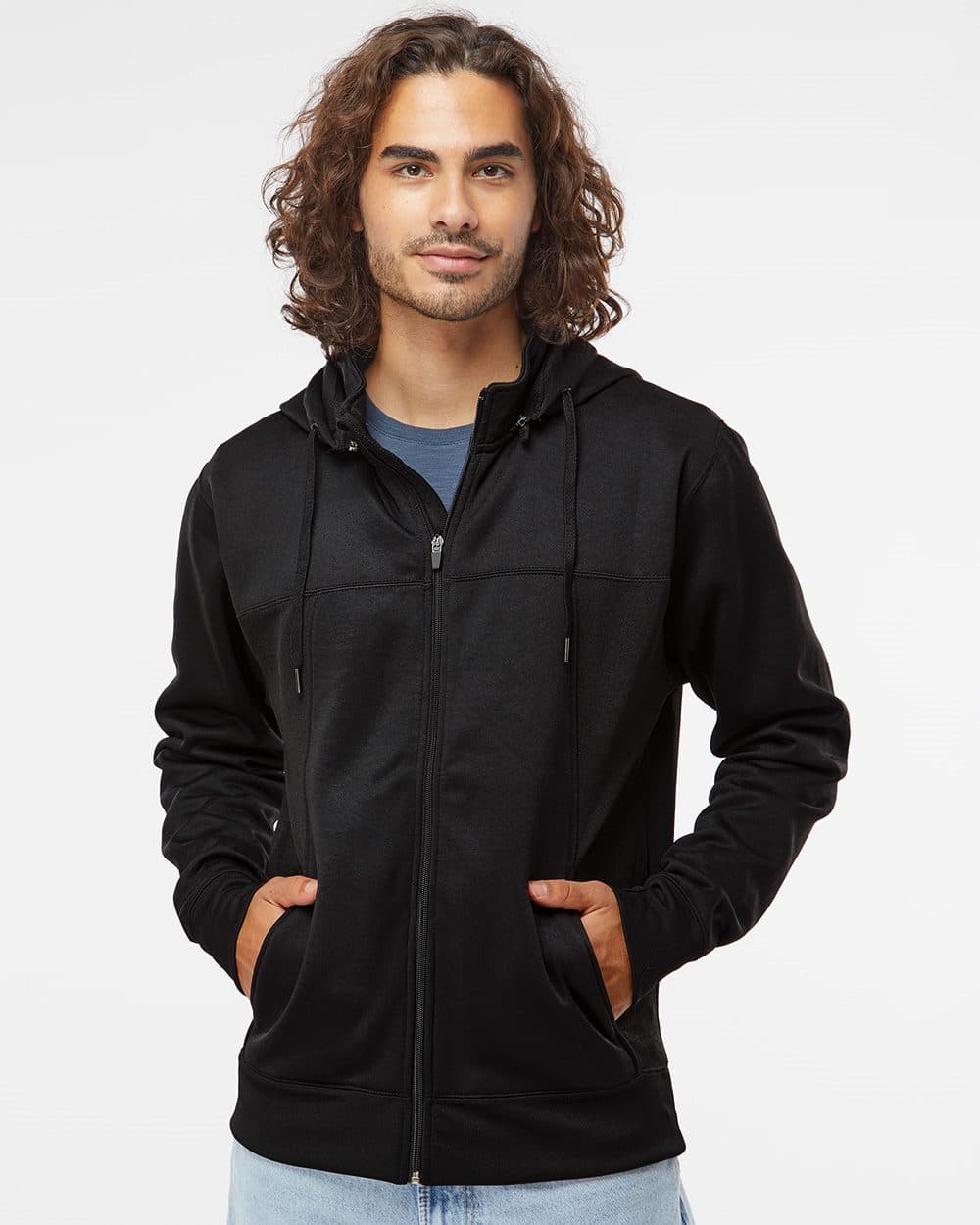 Image for Unisex Poly-Tech Full-Zip Hooded Sweatshirt - EXP80PTZ