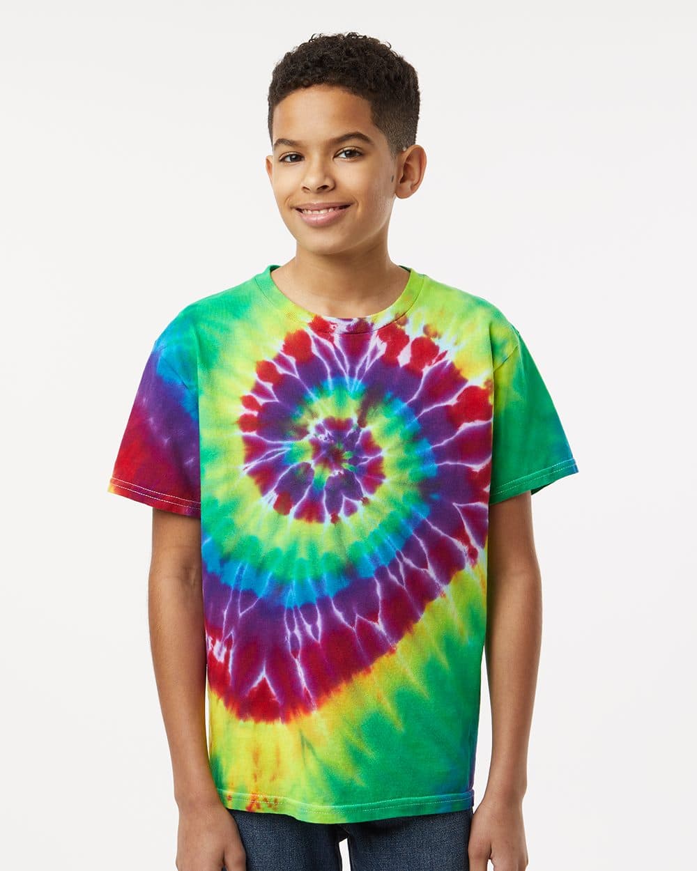 Image for Youth Multi-Color Spiral Tie-Dyed T-Shirt - 20BMS