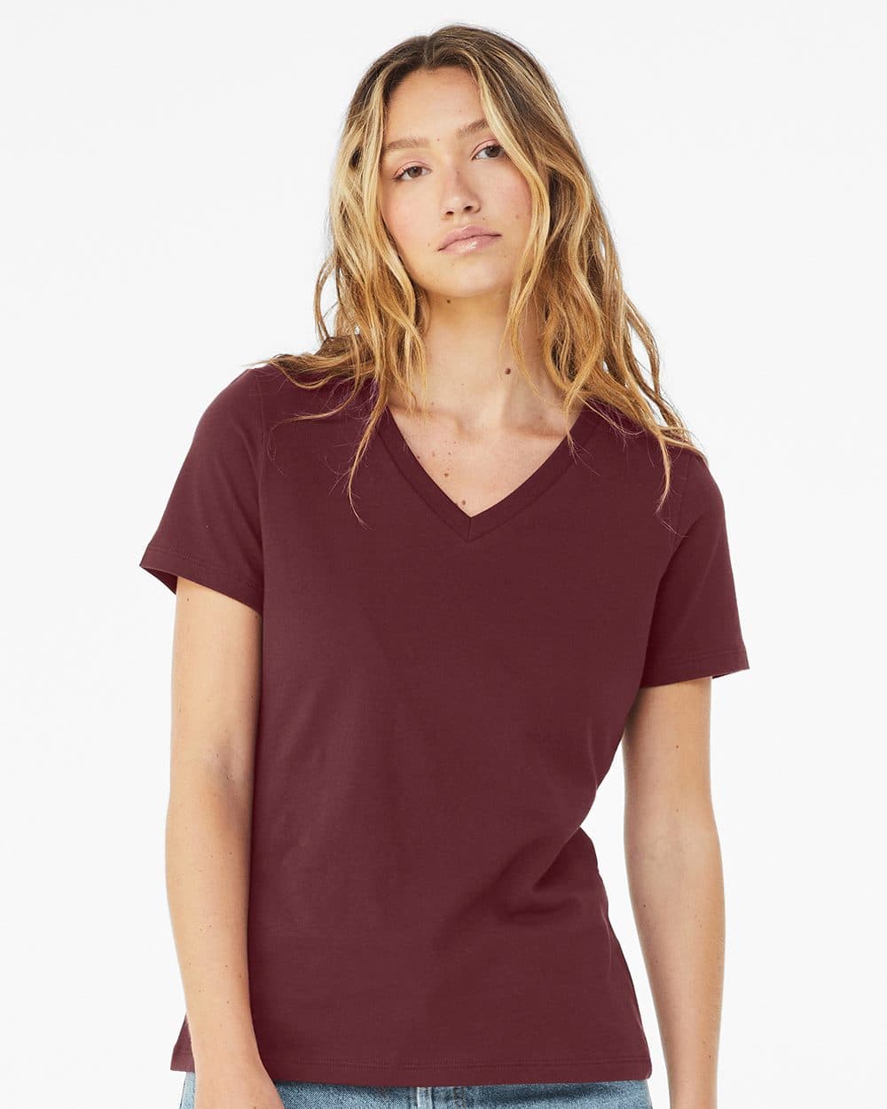 Image for Women’s Relaxed Jersey V-Neck Tee - 6405