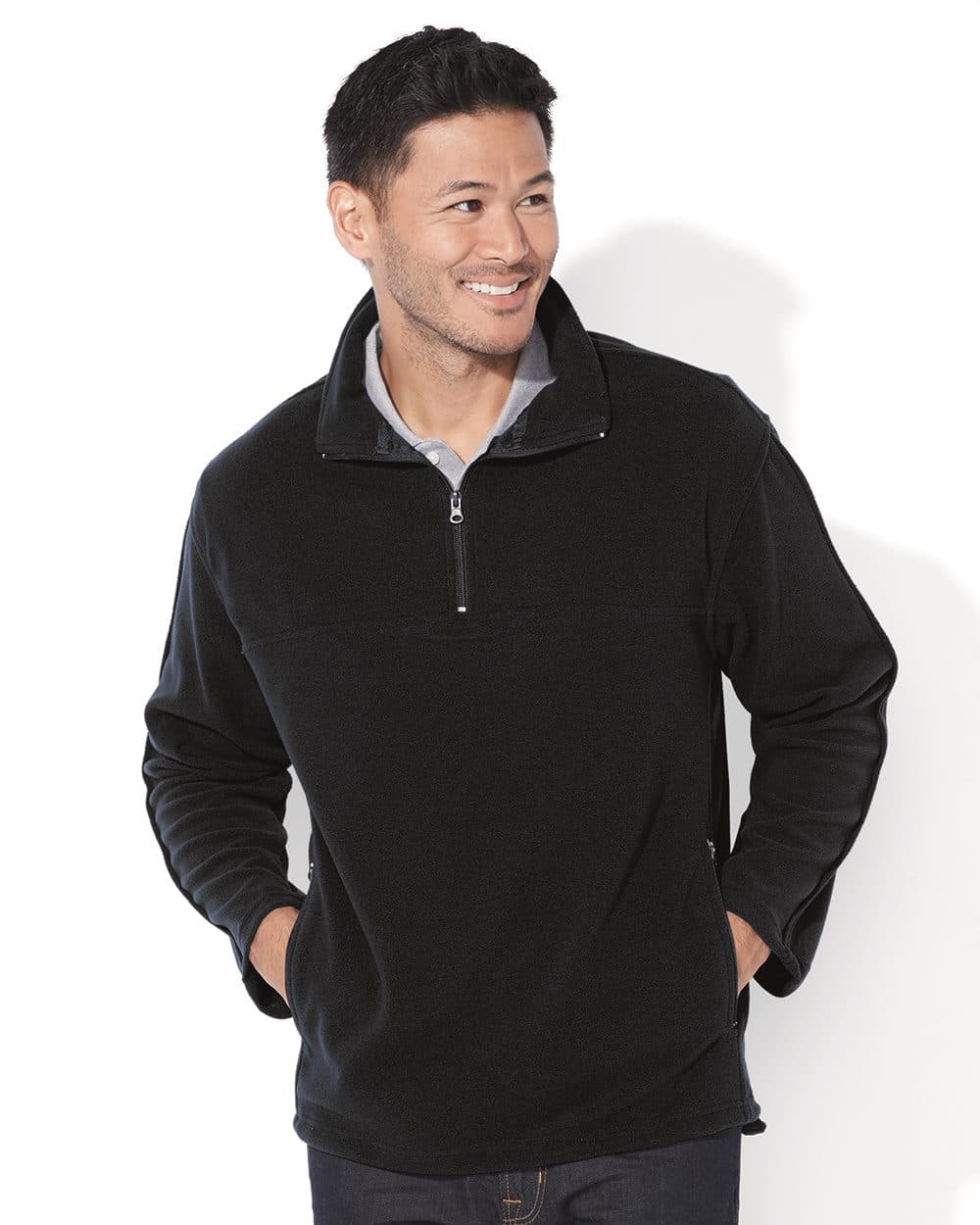 Image for Unisex Microfleece Quarter-Zip Pullover - 3351