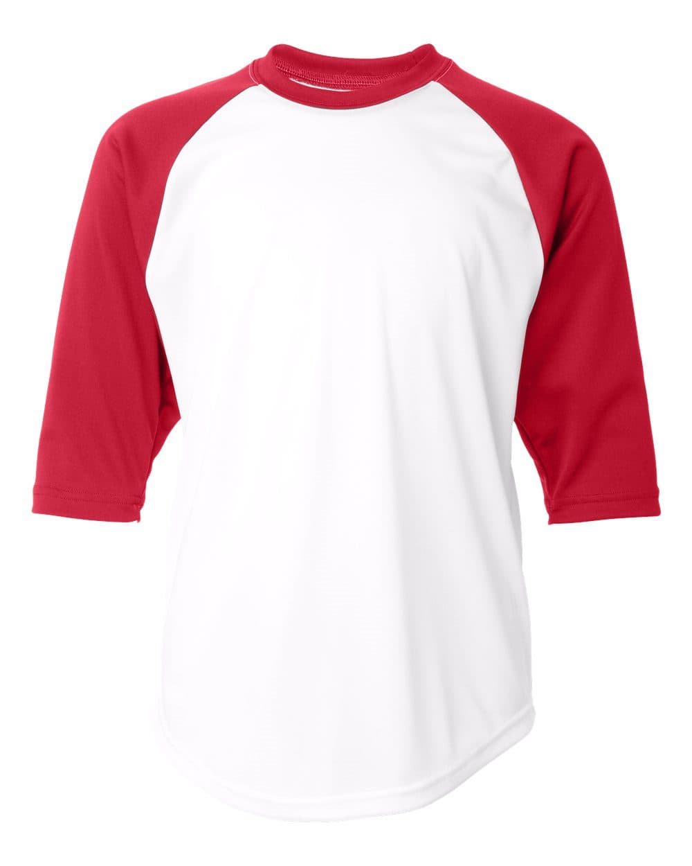 Image for Youth B-Core 3/4 Sleeve Baseball T-Shirt - 2133