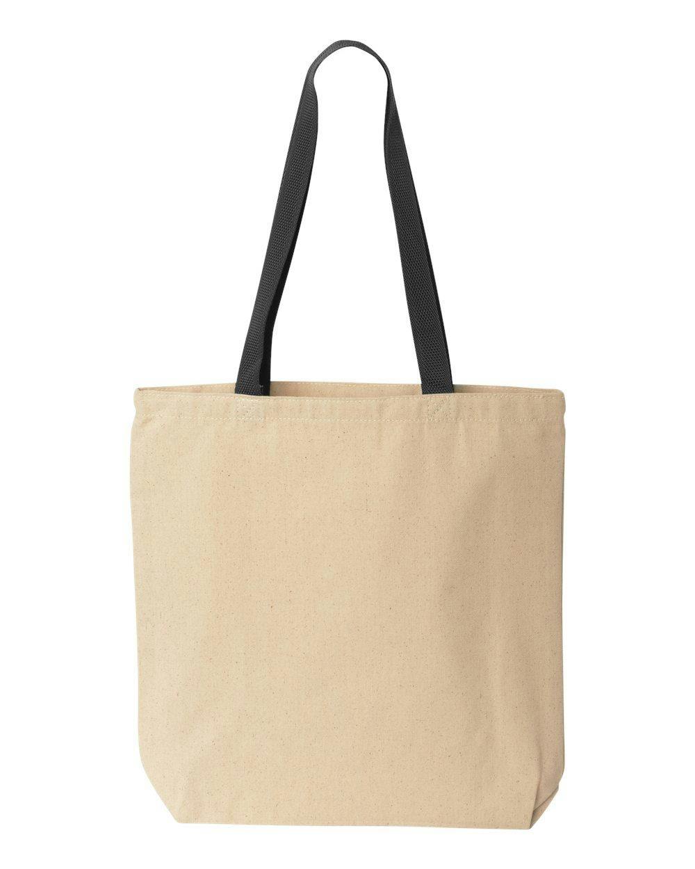 Image for Natural Tote with Contrast-Color Handles - 8868