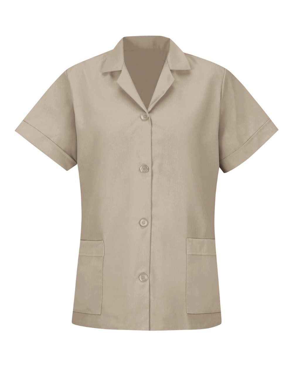 Image for Women's Loose Fit Short Sleeve Button Smock - TP23