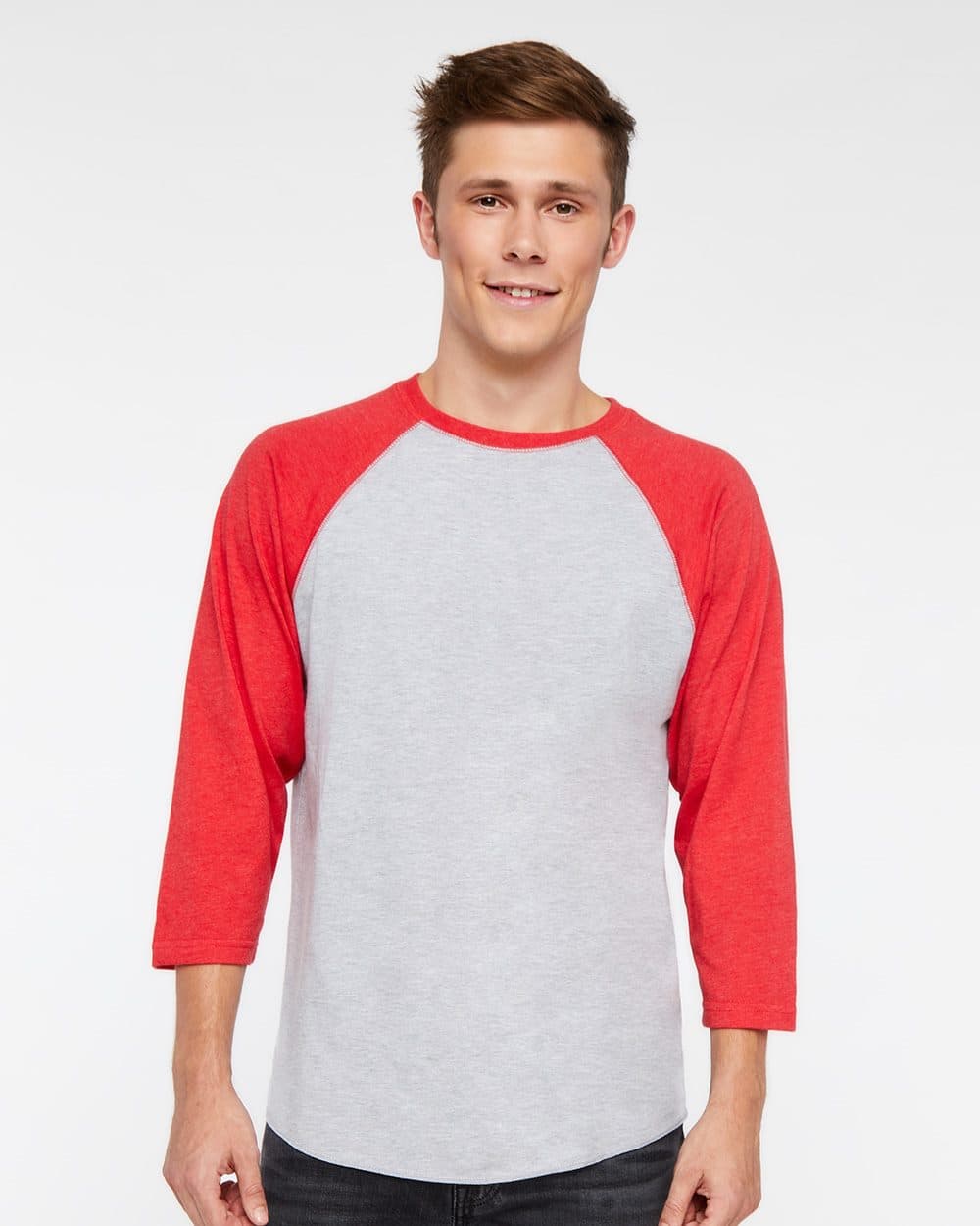Image for Men's Baseball Fine Jersey Three-Quarter Sleeve Tee - 6930