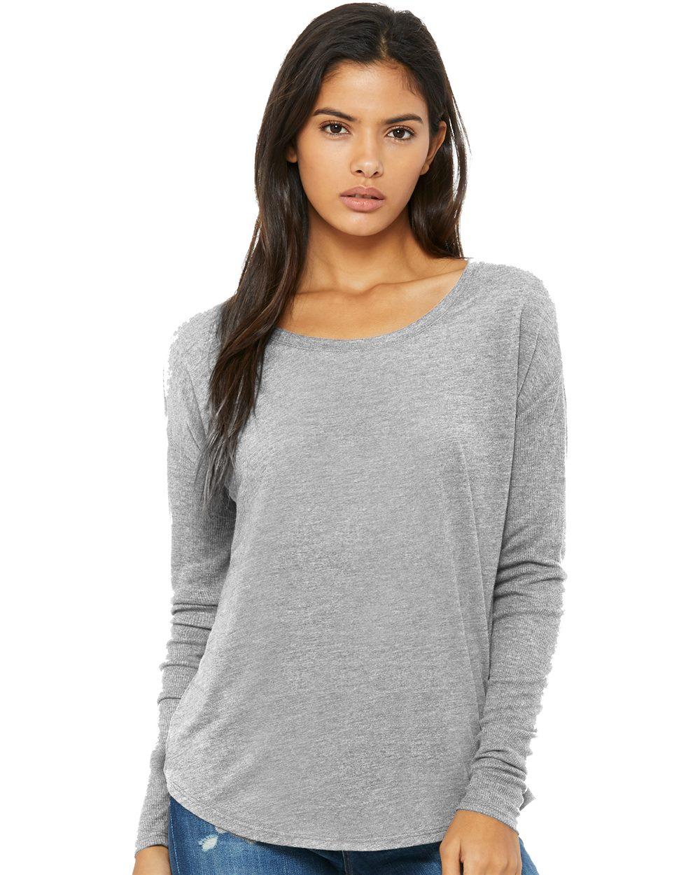 Image for Women’s Flowy 2x1 Ribbed Long Sleeve Tee - 8852