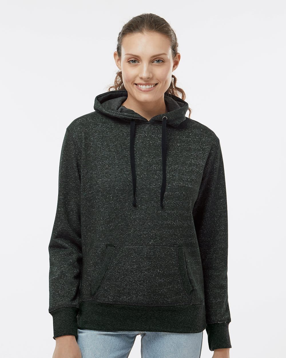 Image for Women’s Glitter French Terry Hooded Sweatshirt - 8860