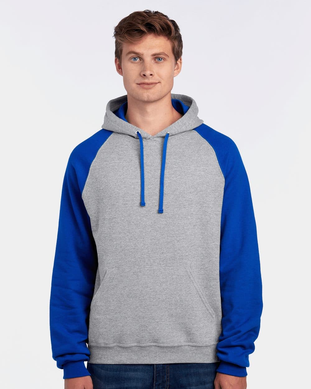 Image for Nublend® Colorblocked Raglan Hooded Sweatshirt - 96CR