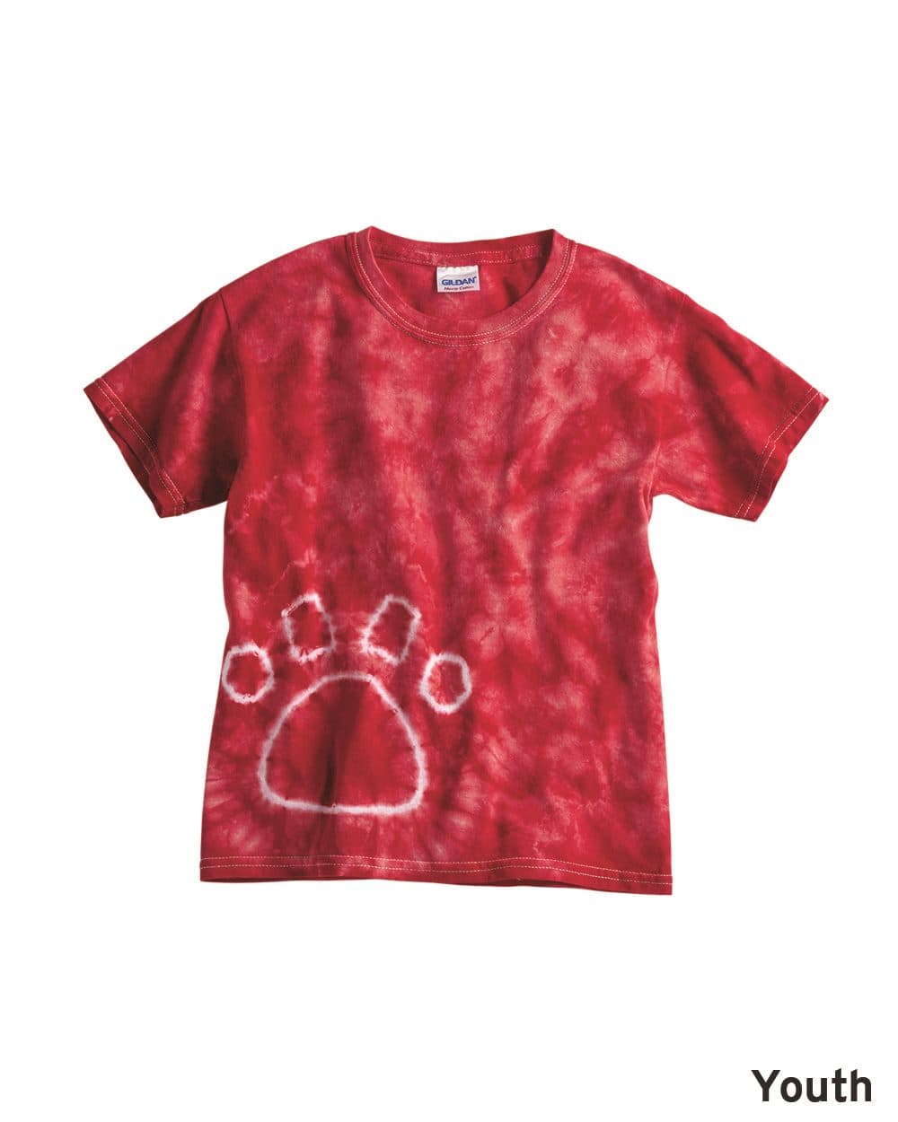 Image for Youth Pawprint Tie-Dyed T-Shirt - 20BPR