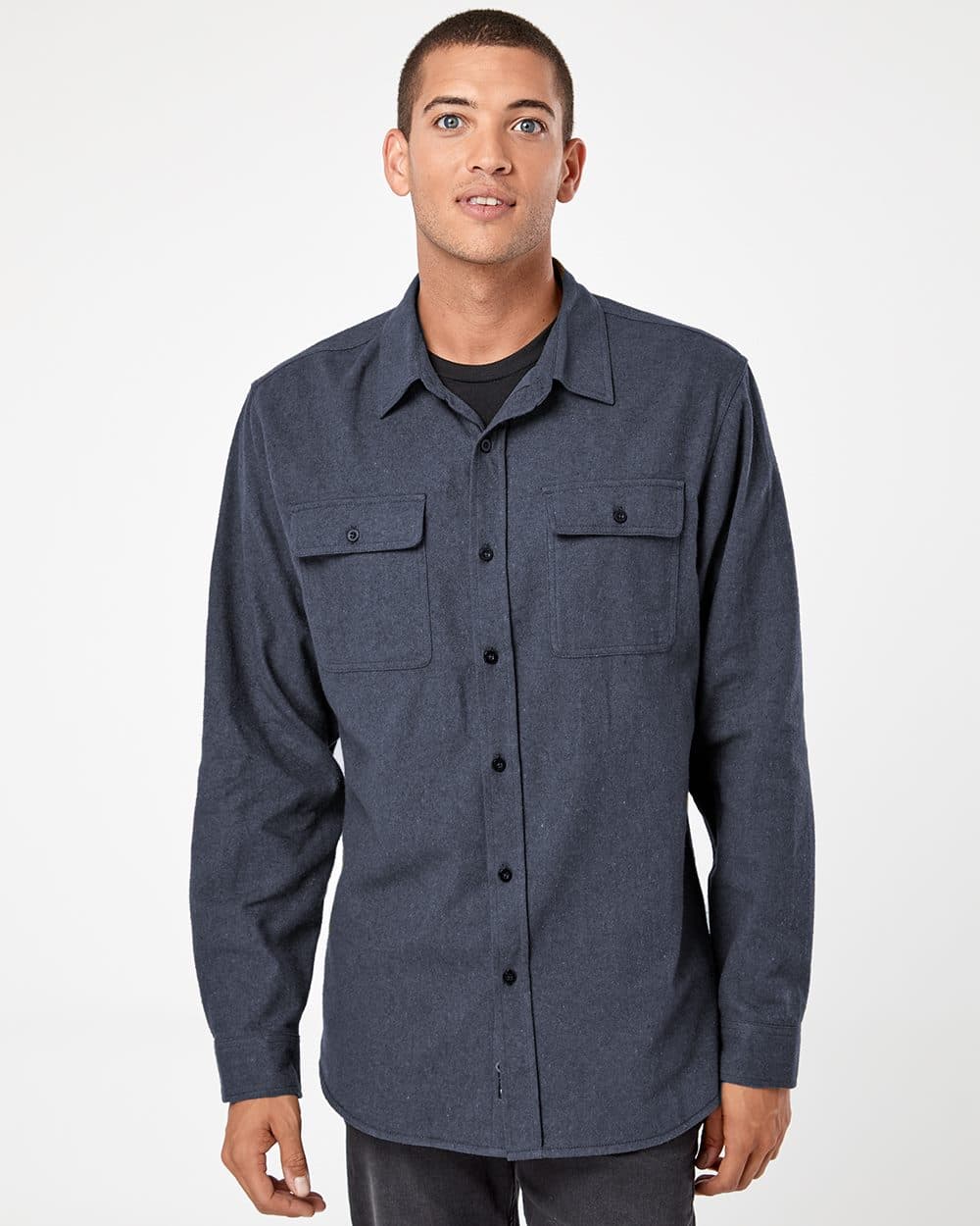 Image for Solid Long Sleeve Flannel Shirt - 8200