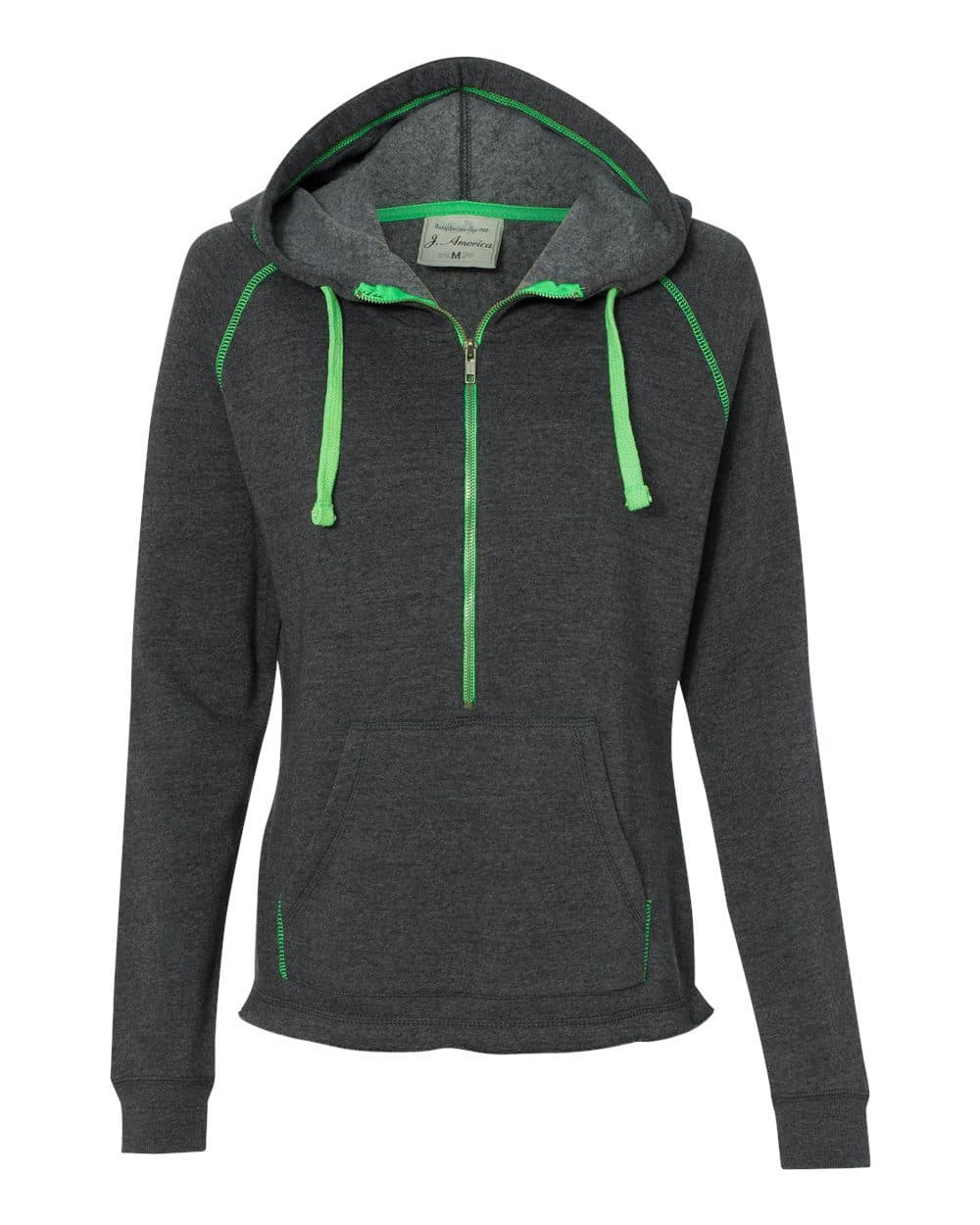 Image for Women's Half-Zip Triblend Hooded Pullover Sweatshirt - 8876