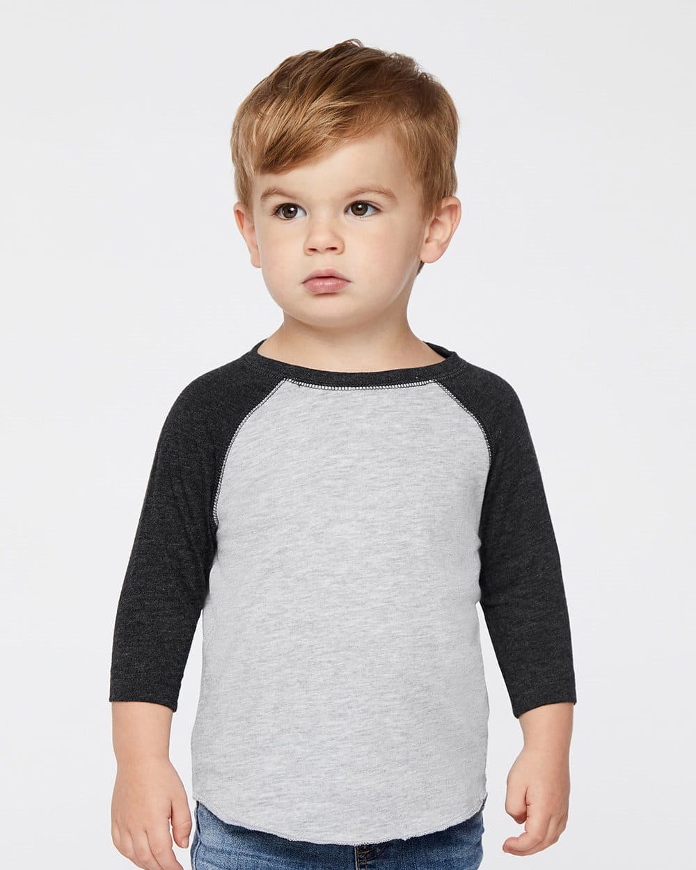 Image for Toddler Baseball Fine Jersey Three-Quarter Sleeve Tee - 3330