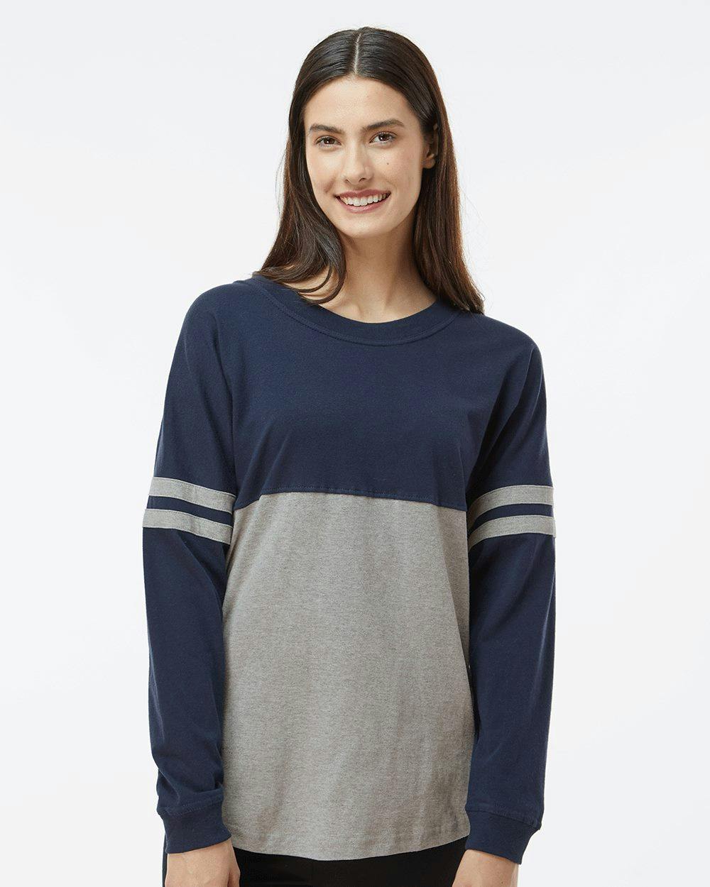 Image for Women's Jersey Pom Pom Long Sleeve T-Shirt - T14