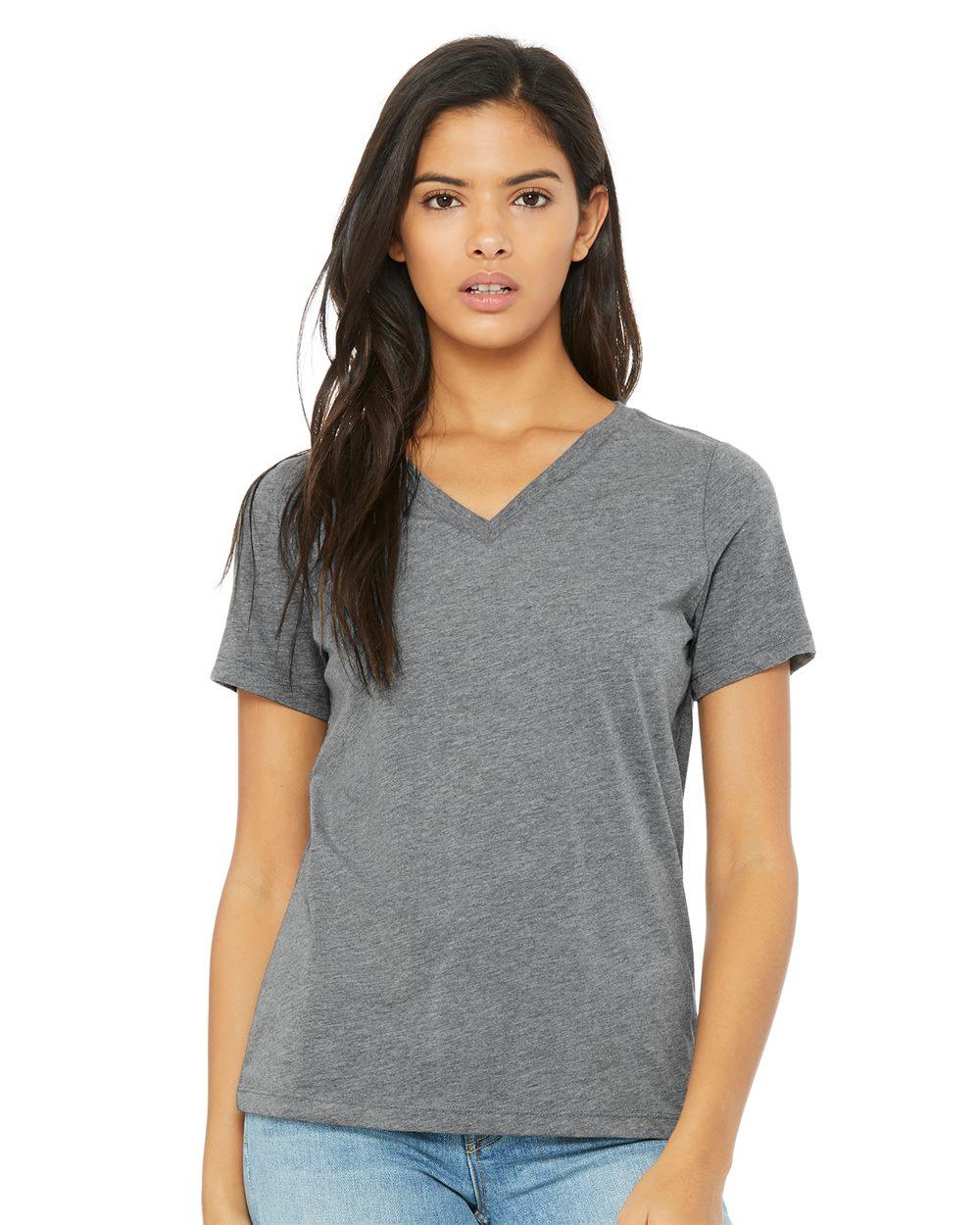 Image for Women's Relaxed Triblend Short Sleeve V-Neck Tee - 6415