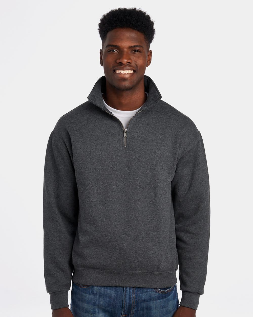 Image for Super Sweats NuBlend® Quarter-Zip Cadet Collar Sweatshirt - 4528MR