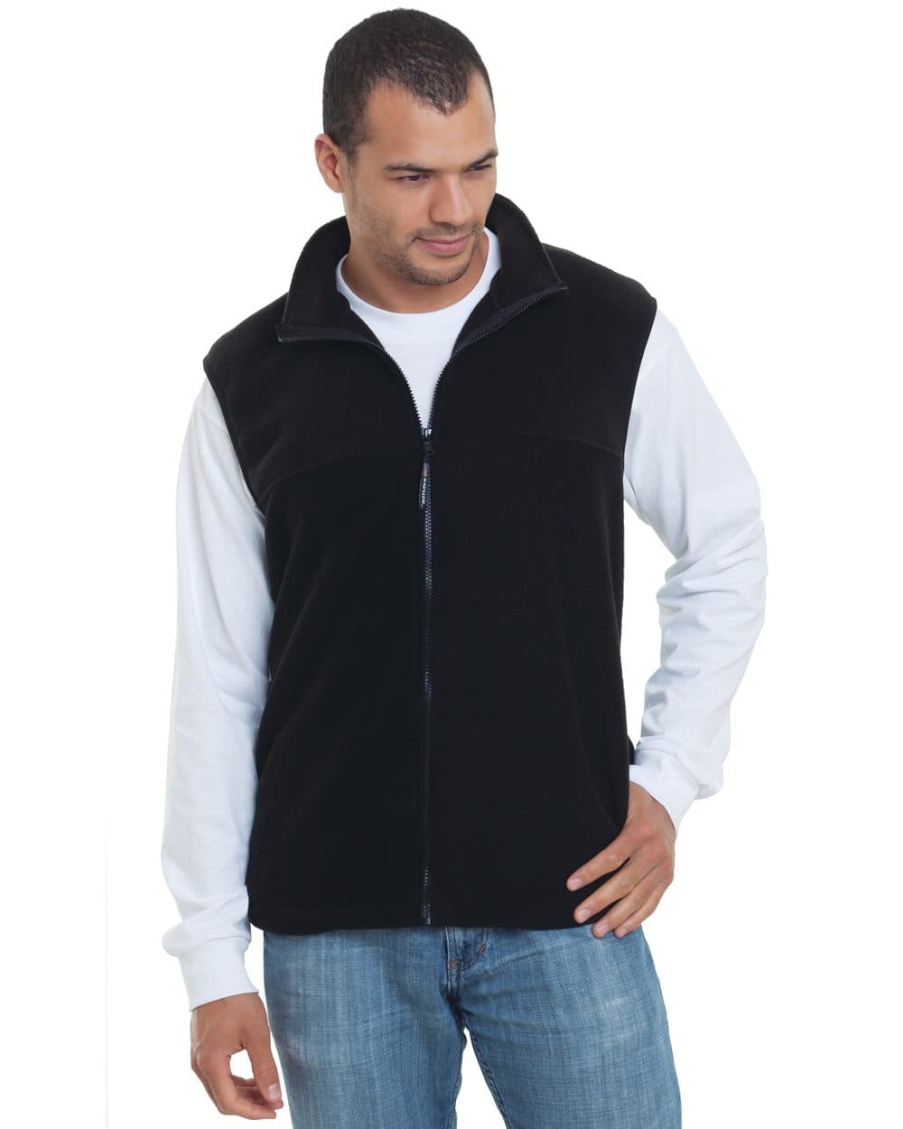 Image for Men's USA-Made Full-Zip Fleece Vest - 1120