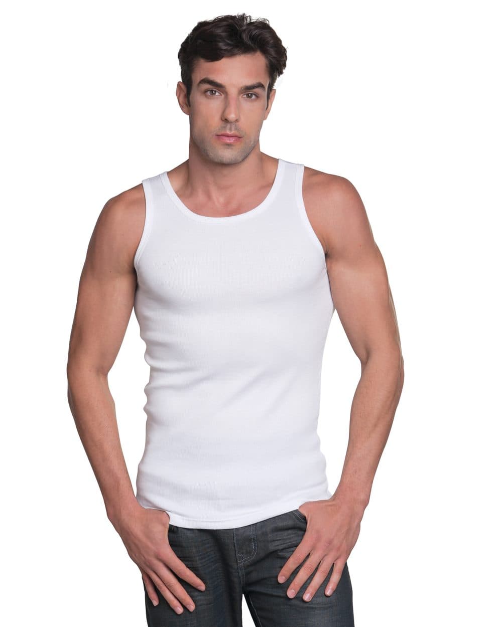 Image for Unisex USA-Made 2x1 Ribbed Tank Top - 4573