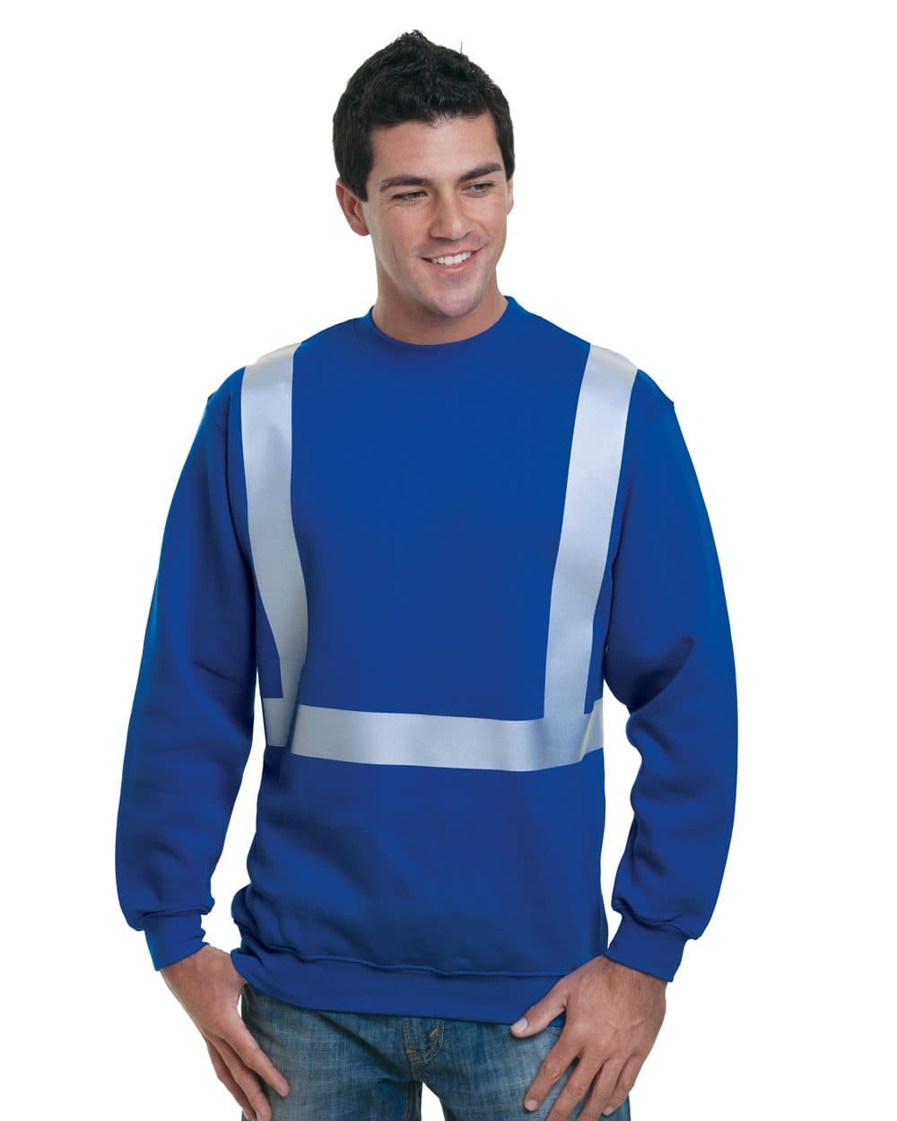 Image for Men's USA-Made Hi-Visibility Crewneck Sweatshirt - 3792