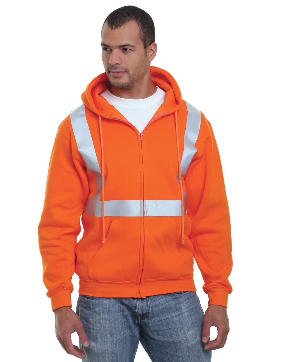 Image for USA-Made Hi-Visibility Full-Zip Hooded Sweatshirt - 3790