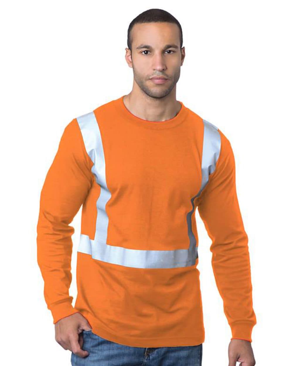 Image for Men's USA-Made 50/50 Hi-Visibility Long Sleeve T-Shirt - 3762