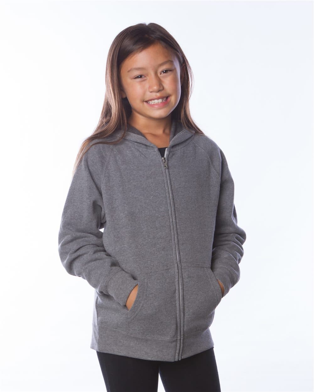 Image for Youth Lightweight Special Blend Raglan Zip Hood - PRM15YSBZ