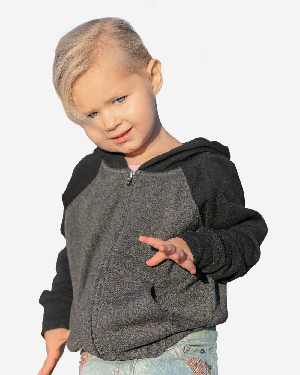 Image for Toddler Lightweight Special Blend Raglan Zip Hood - PRM10TSBZ