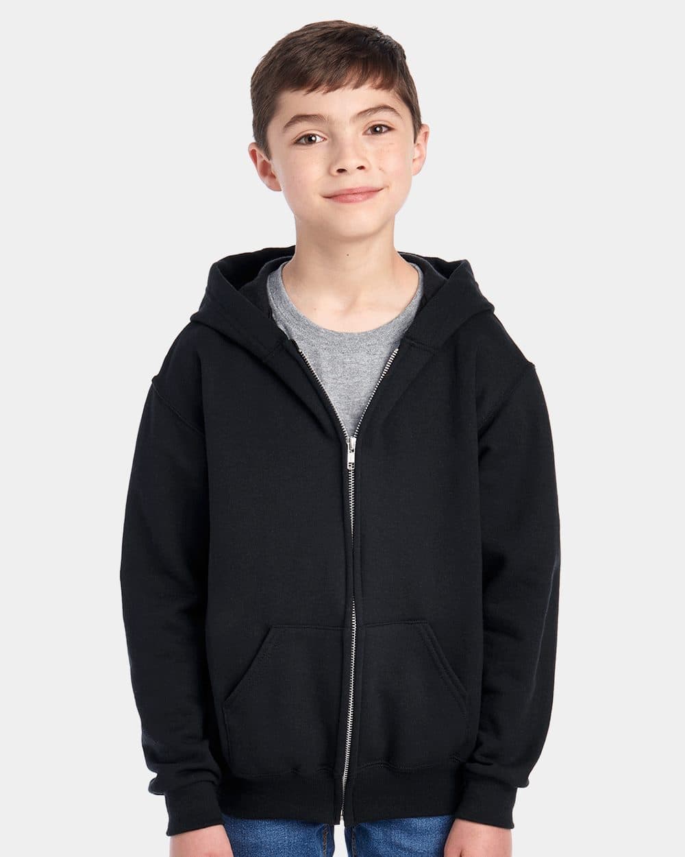 Image for NuBlend® Youth Full-Zip Hooded Sweatshirt - 993BR