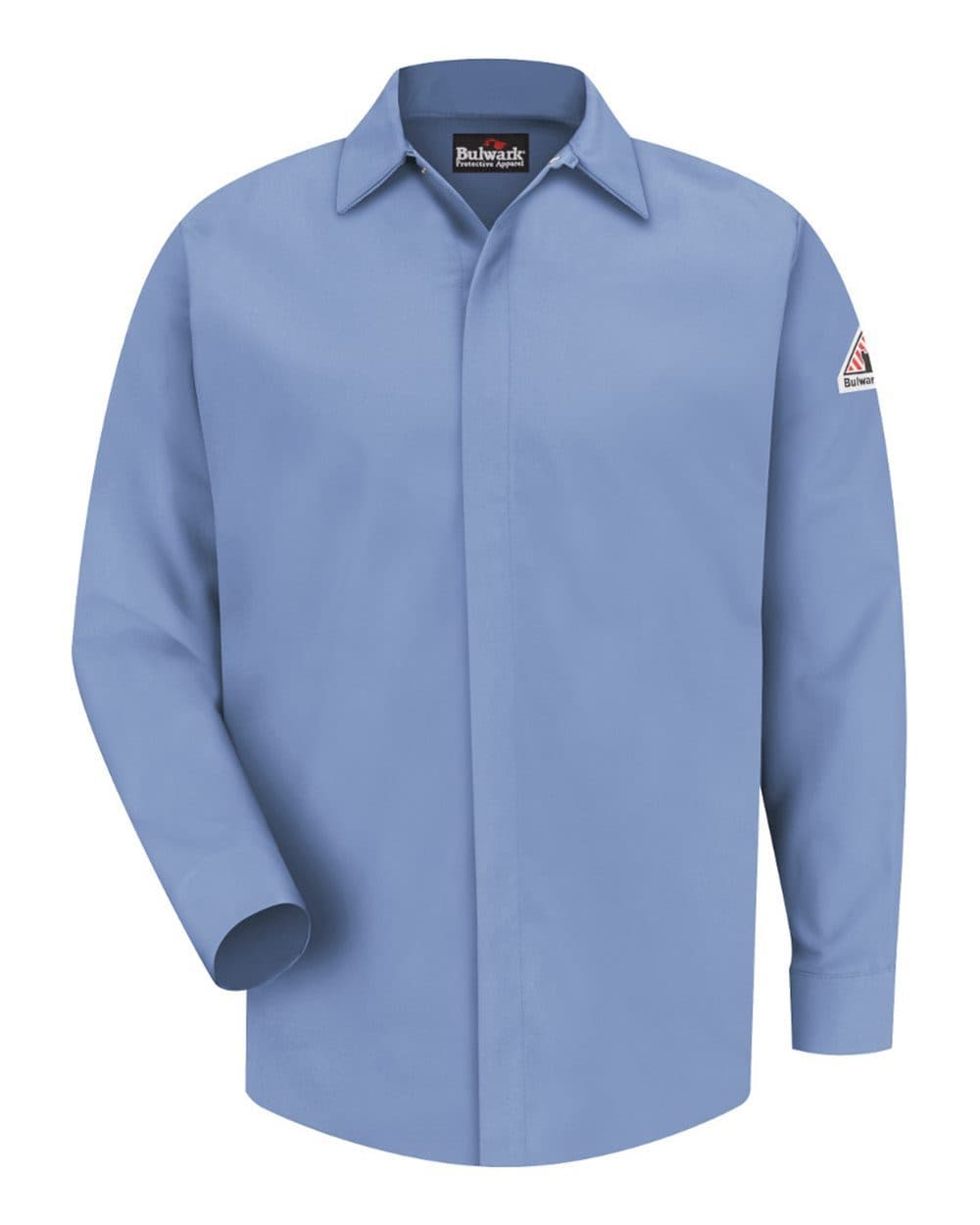 Image for Men's Tall Concealed-Gripper Pocketless Work Shirt - SLS2T