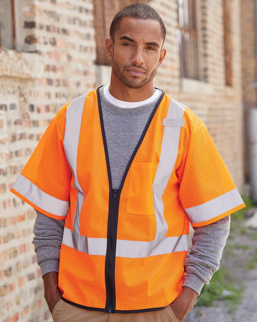 Image for Economy Single Pocket Zipper Vest - 1567-1568