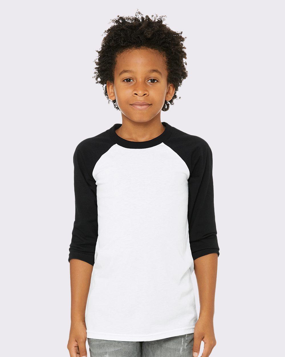 Image for Youth Three-Quarter Sleeve Baseball Tee - 3200Y