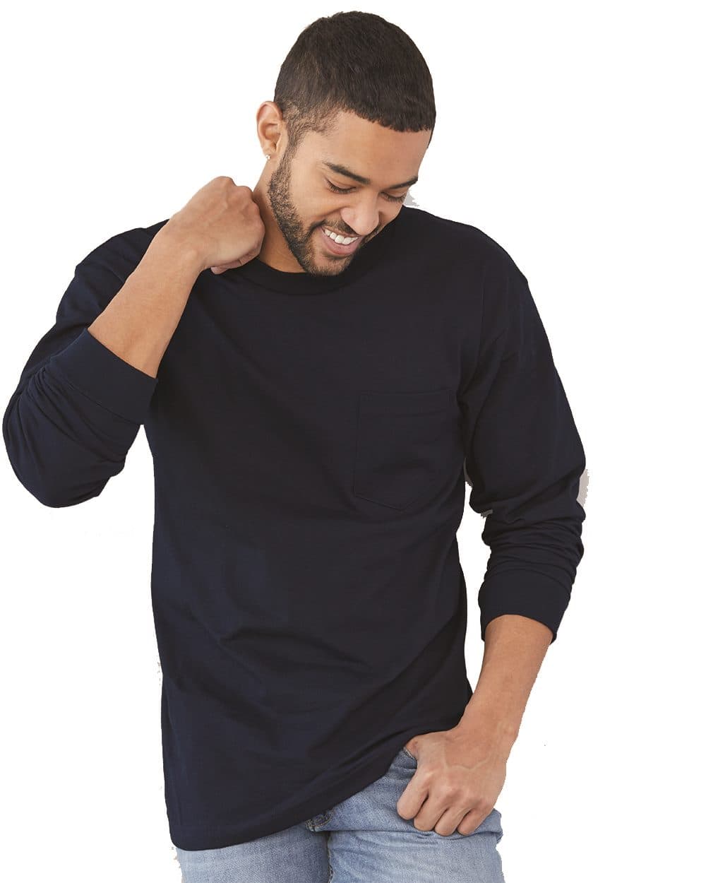 Image for USA-Made Long Sleeve Pocket T-Shirt - 8100