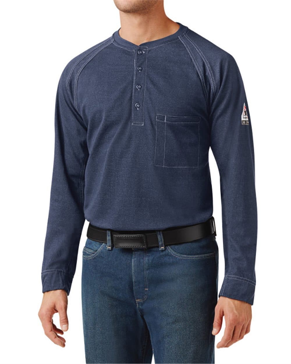 Image for Men's Long Sleeve Henley - QT20