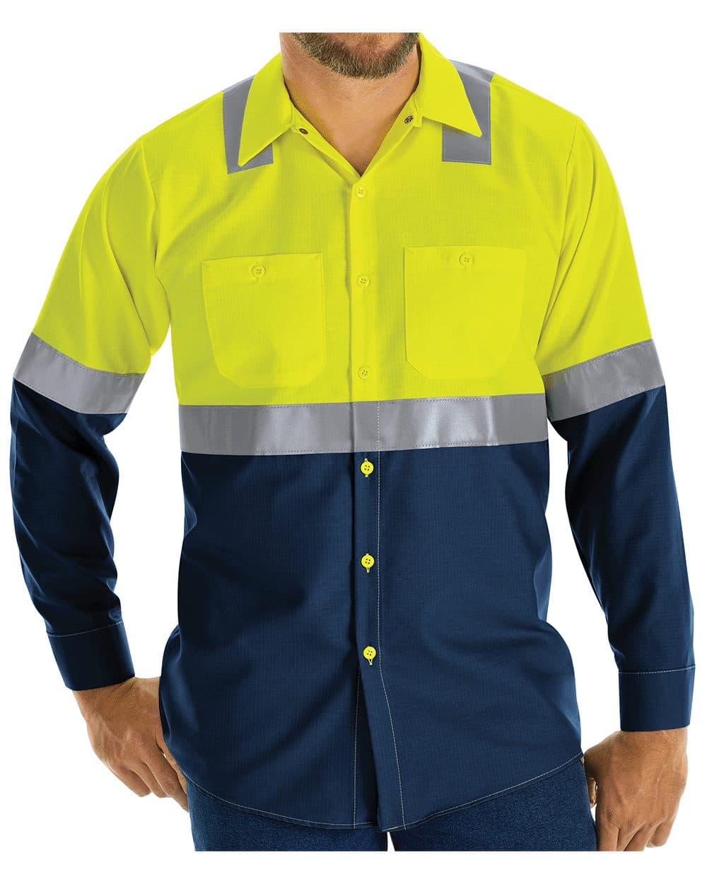 Image for Enhanced & Hi-Visibility Long Sleeve Work Shirt - SY14