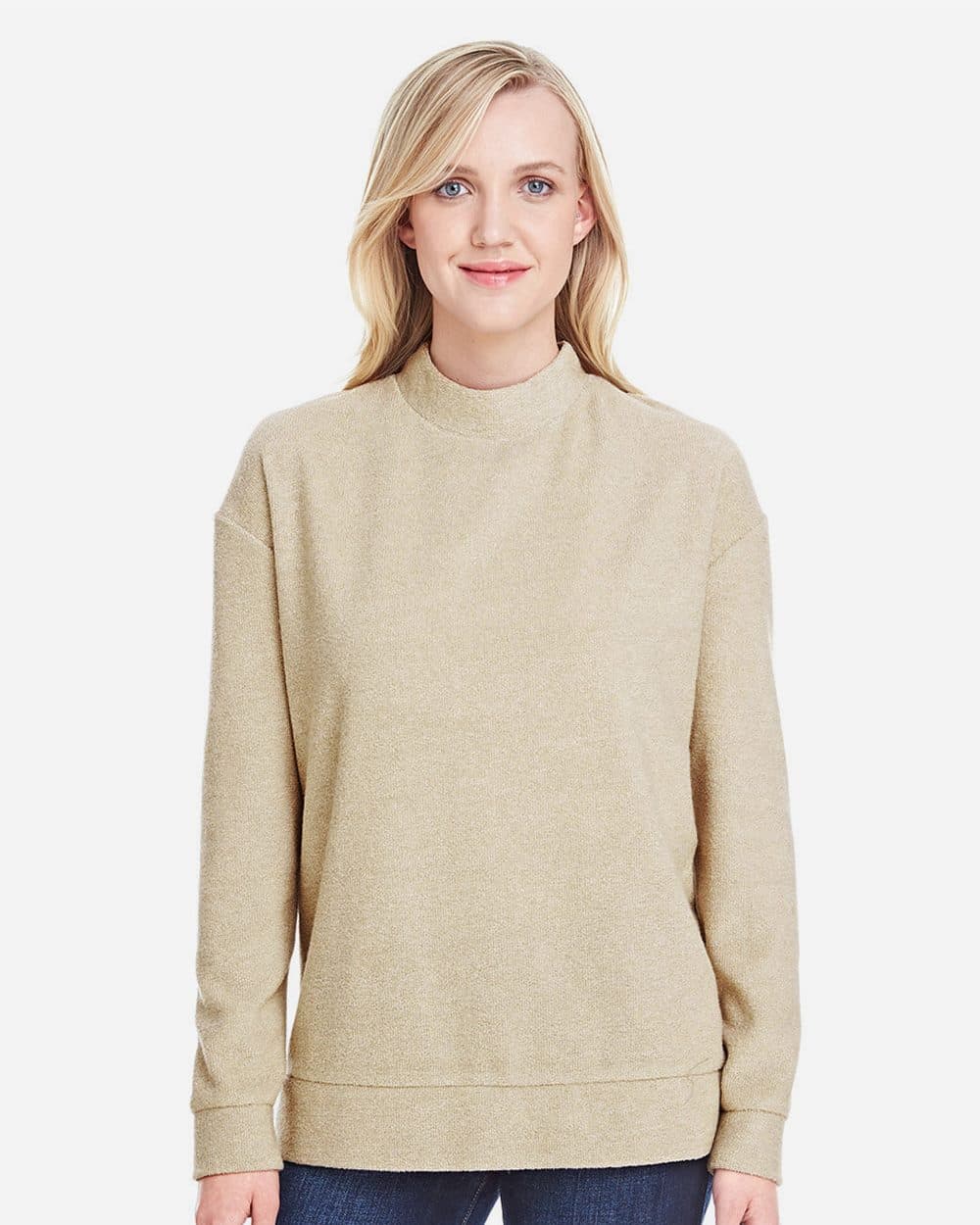 Image for Women's Weekend Terry Mock Neck Pullover - 8428