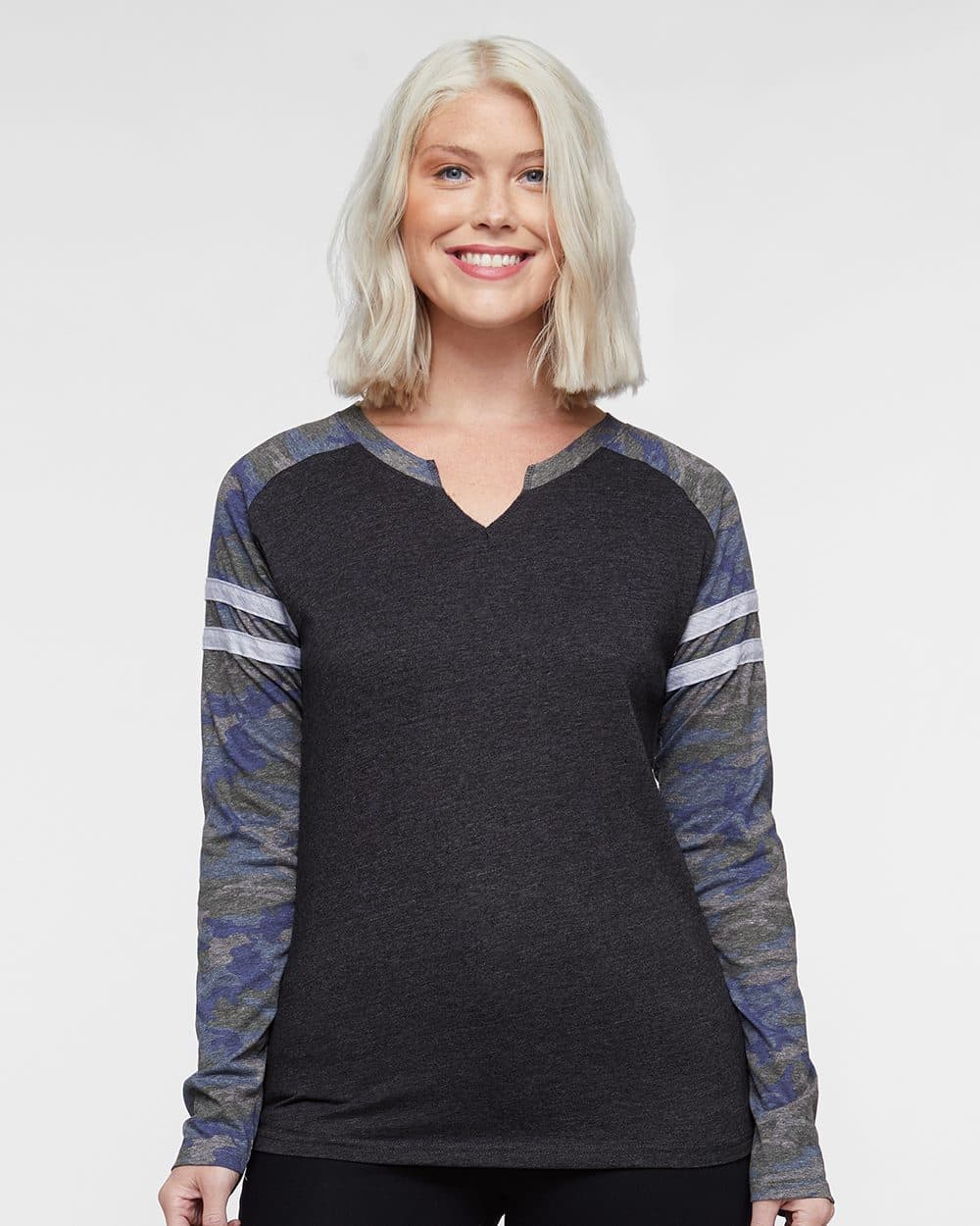 Image for Women's Fine Jersey Mash Up Long Sleeve T-Shirt - 3534