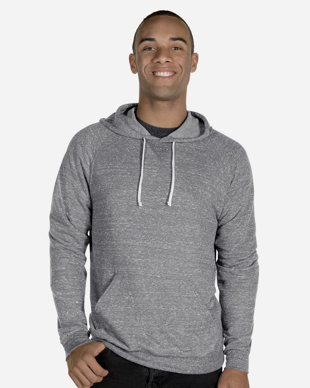 Image for Unisex Snow Heather French Terry Raglan Hooded Sweatshirt - 90MR