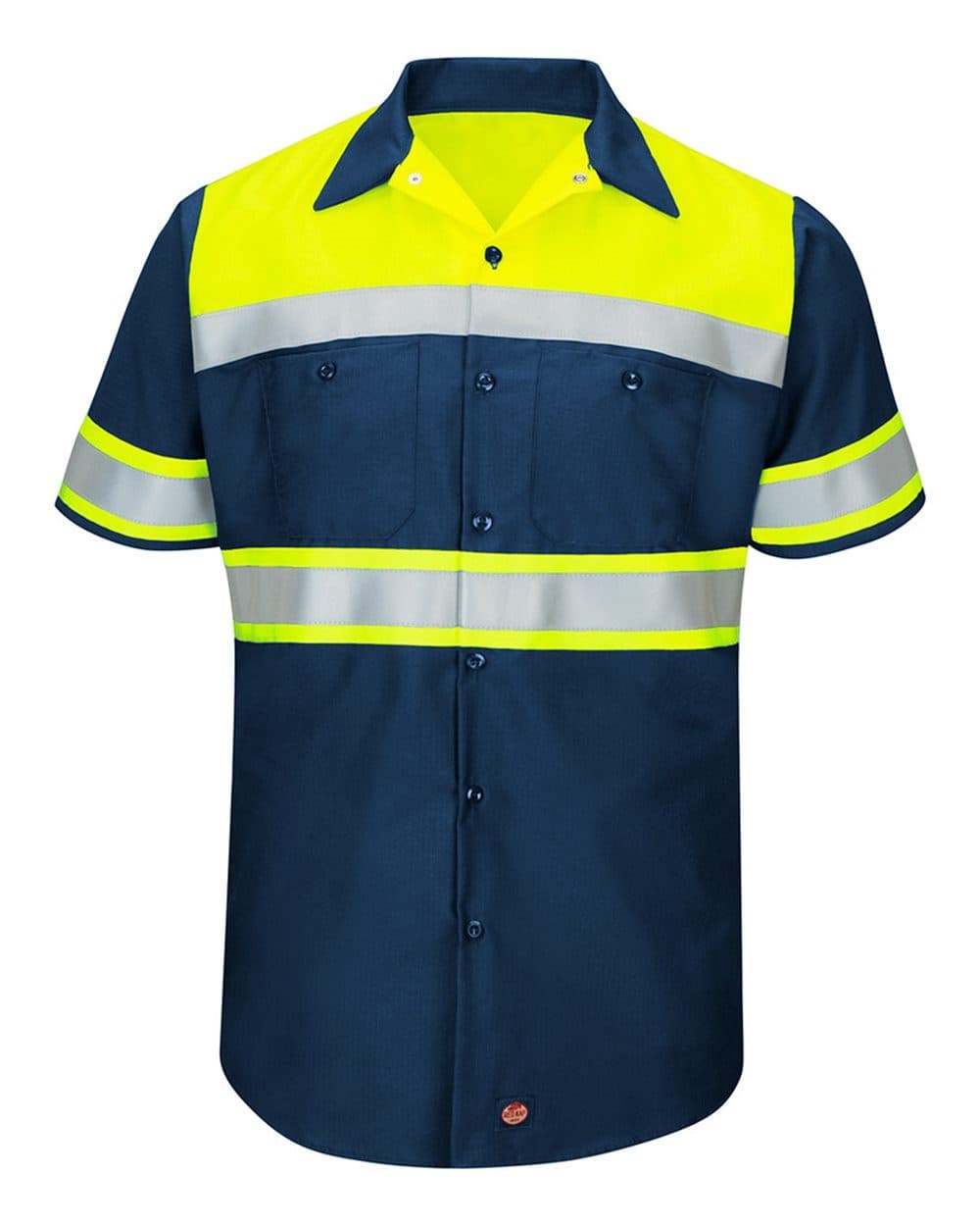 Image for Hi-Visibility Colorblock Ripstop Short Sleeve Work Shirt - SY80