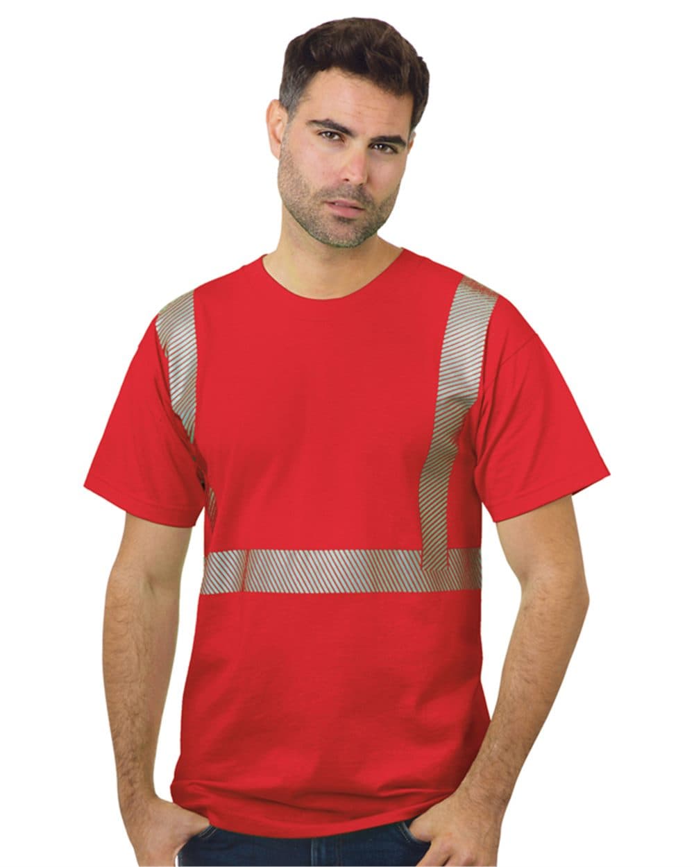 Image for Unisex USA-Made Hi-Visibility Comfort Trim T-Shirt - 3700