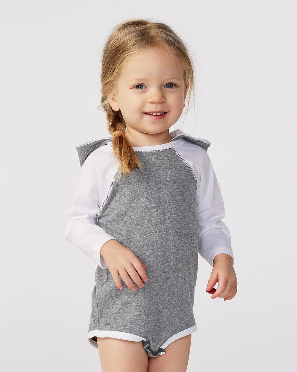 Image for Infant Fine Jersey Character Hooded Long Sleeve Bodysuit with Ears - 4418