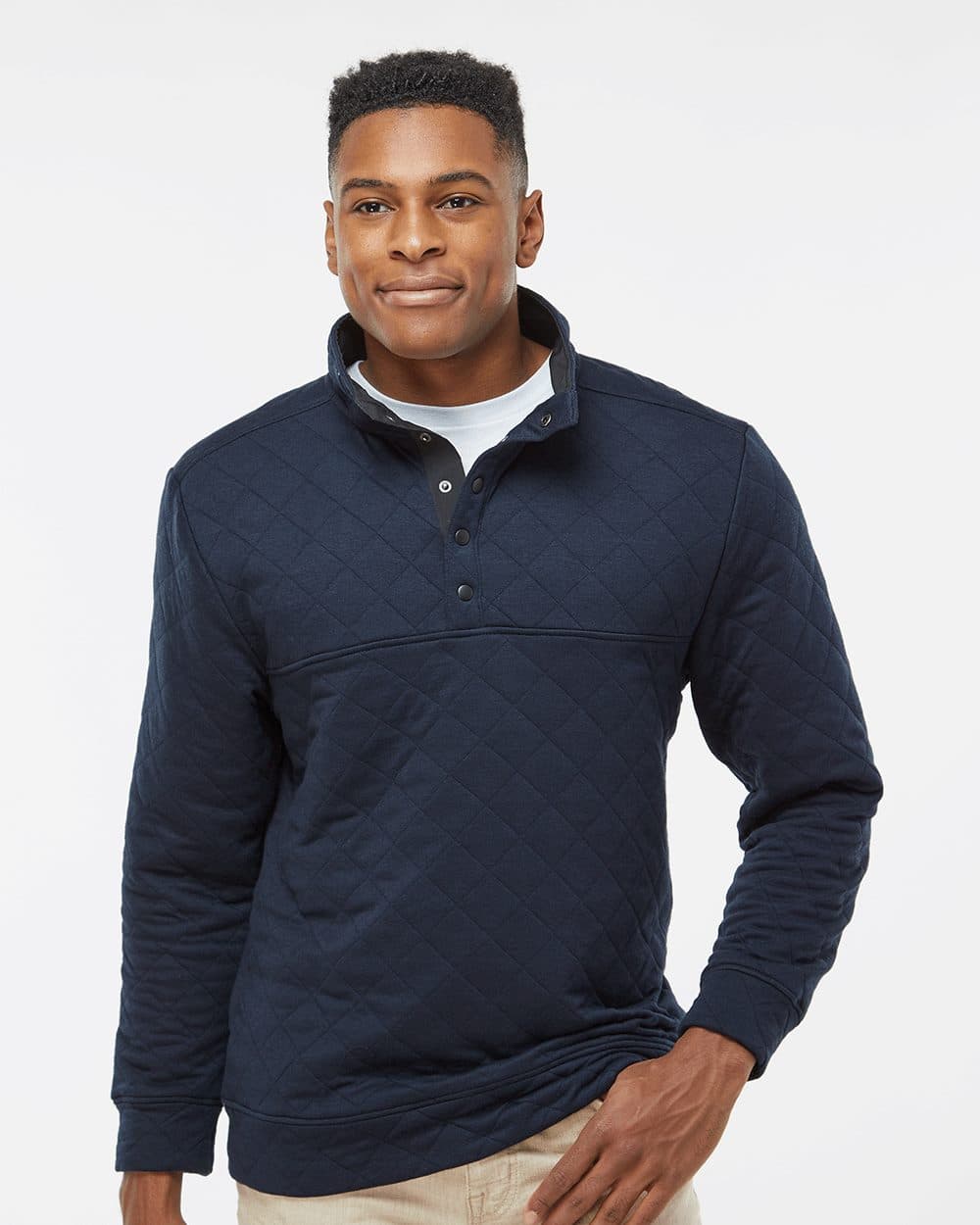 Image for Quilted Snap Pullover - 8890