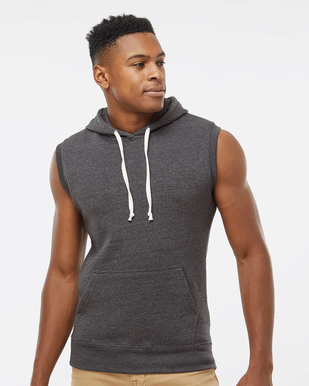 Image for Men's Triblend Sleeveless Hooded Sweatshirt - 8877