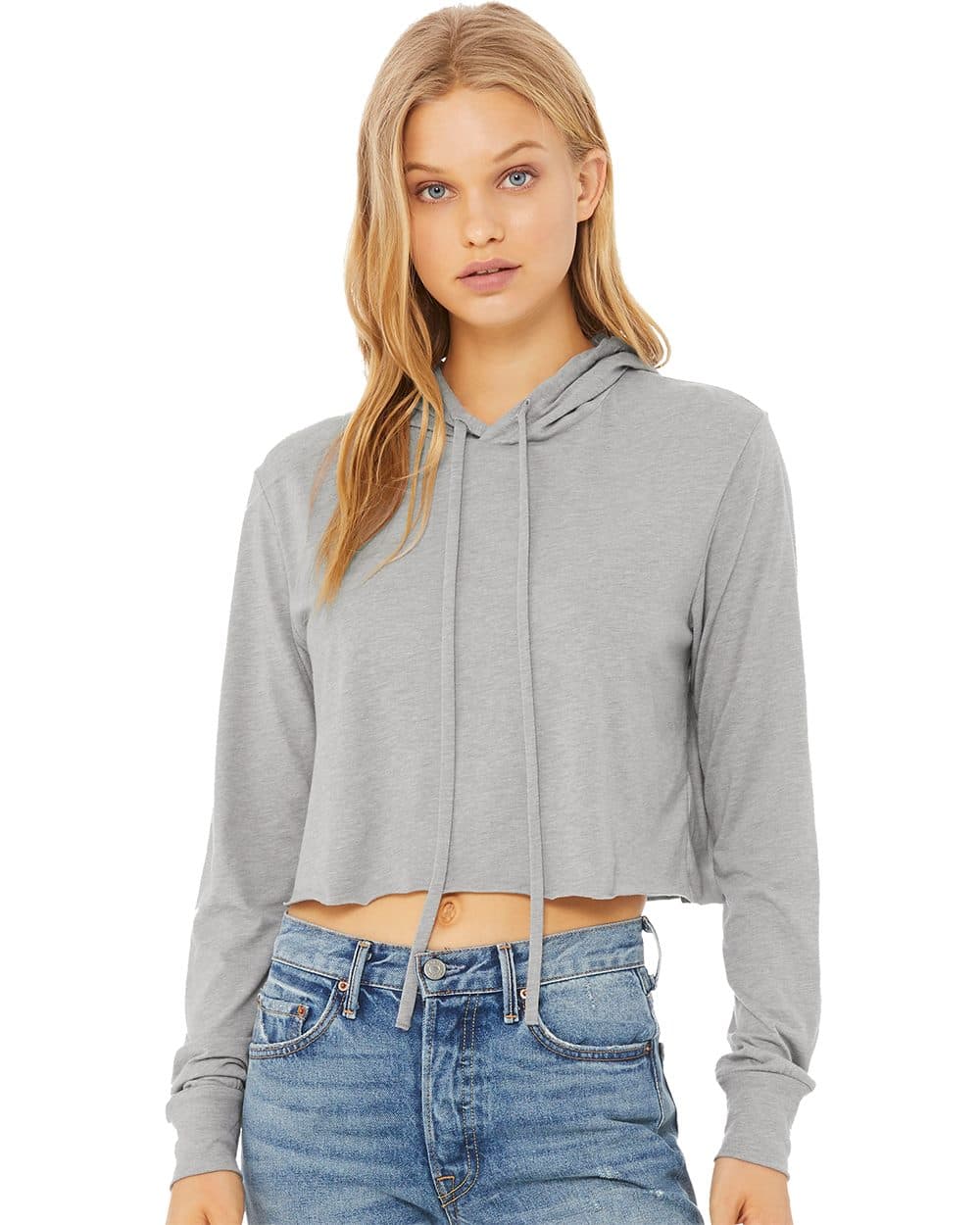 Image for Women’s Triblend Crop Long Sleeve Hoodie - 8512