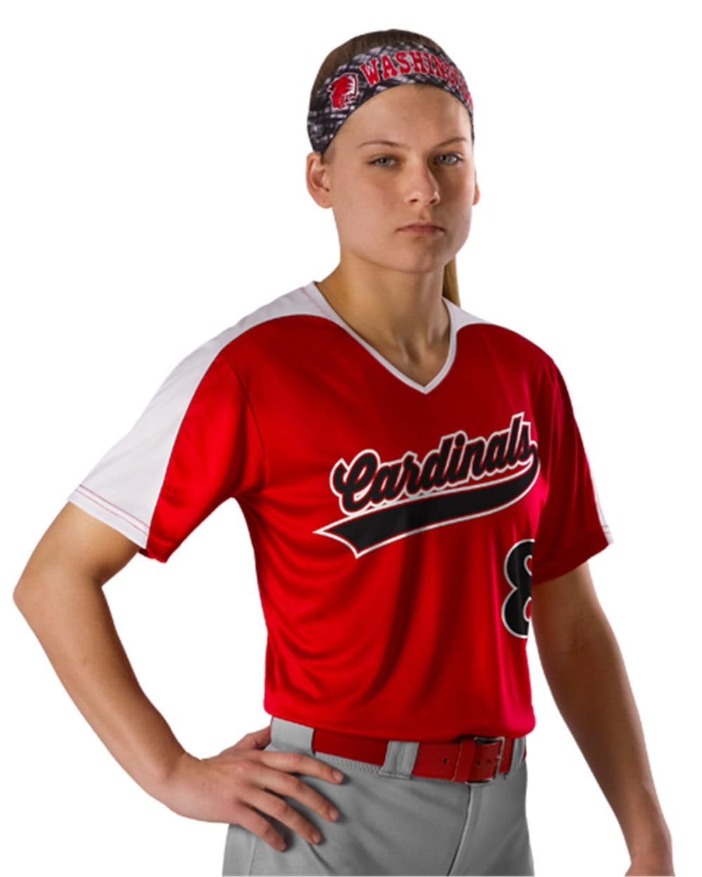 Image for Girls' V-Neck Fastpitch Jersey - 558VG