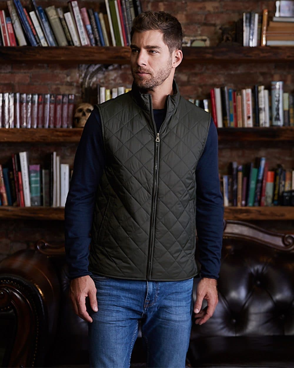 Image for Men's Vintage Diamond Quilted Vest - 207359